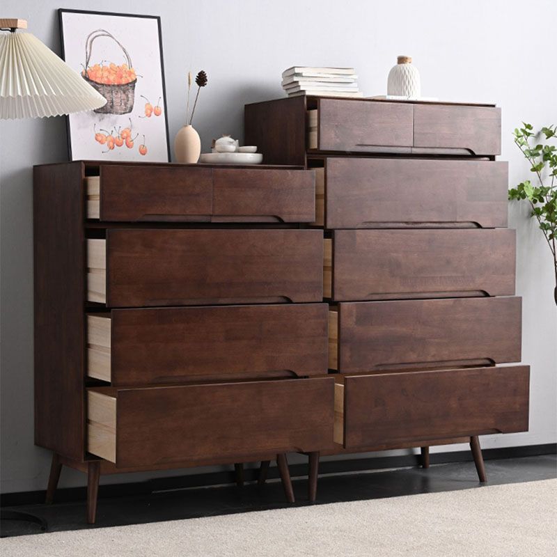 Mid Century Solid Wood Chest 29.5" Wide Drawers Included Chest