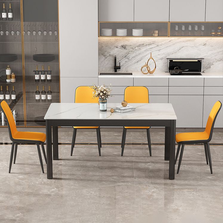 Modern Sintered Stone Dinette Set with Rectangle Table Dining Room Furniture for Dining Room