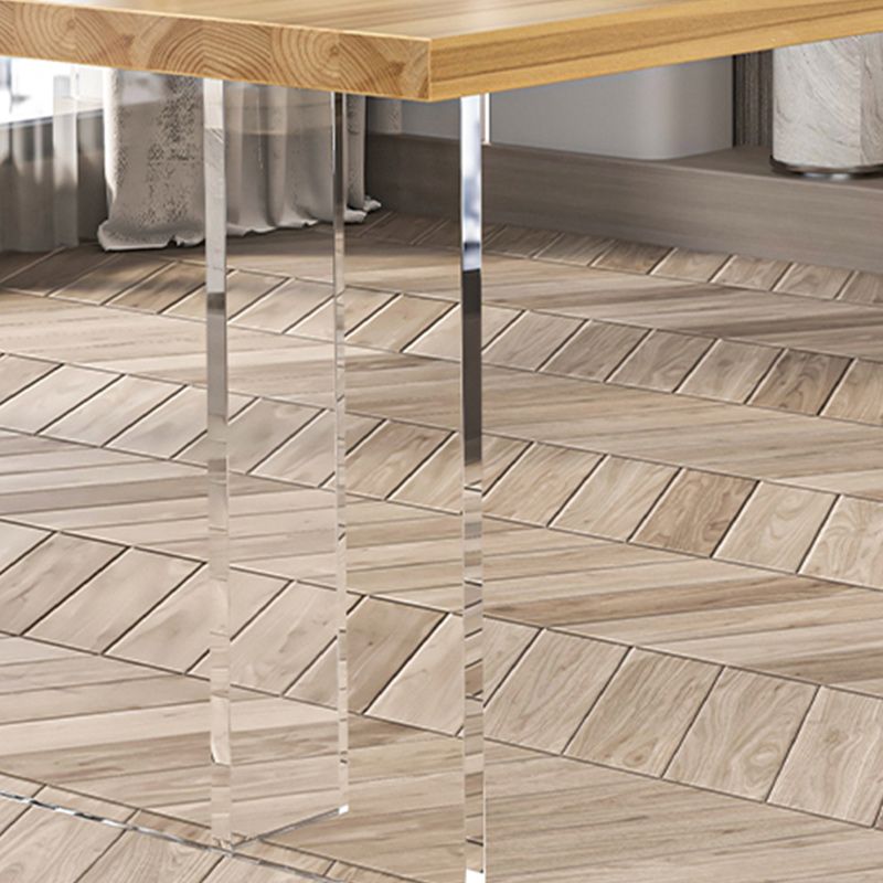 Modern 1/2 Pieces Dining Set Rectangle Pine Wood Dining Table for Dining Room