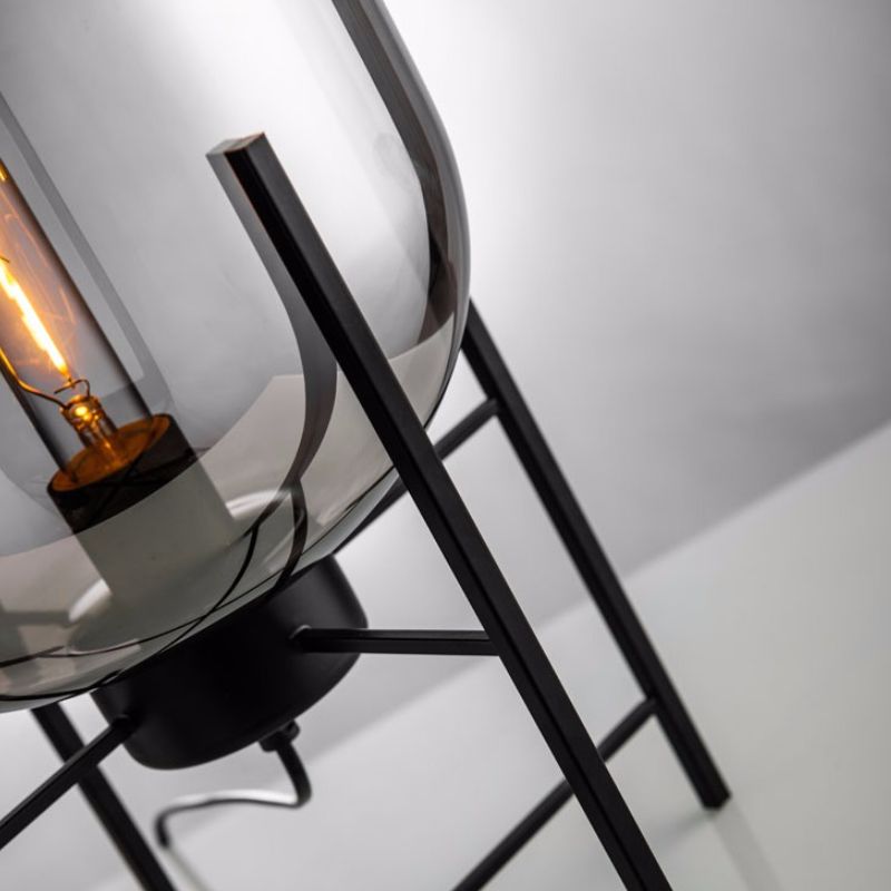 Geometric Shape Glass Table Lamp Modern Style 1 Light Table Lamp Fixtures