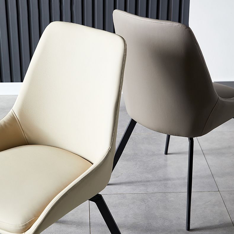 Chaises de salle à manger rembourrées par chaise latérale à bras arrière solide de conception industrielle