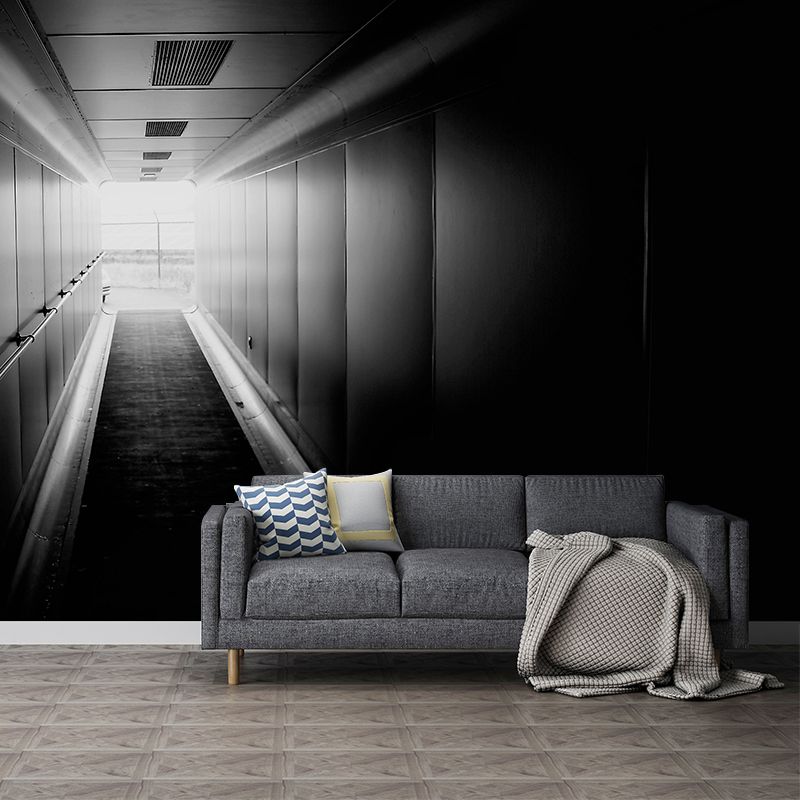 Space Extension Mural Wallpaper Mildew Resistant Wall Covering for Home