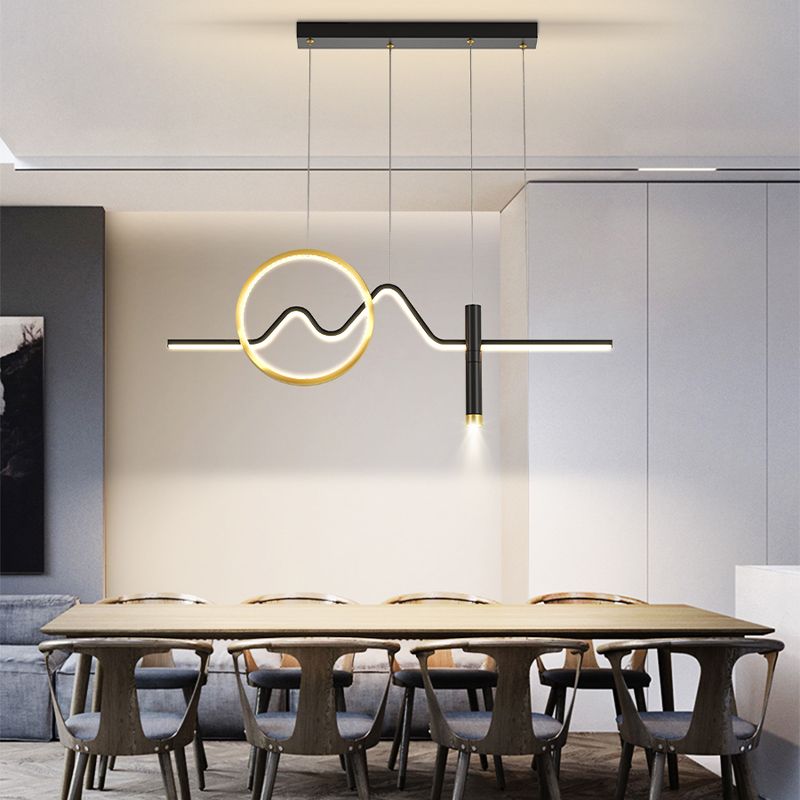 Cylinder Shape Island Lights Contemporary Style Metal Island Lighting