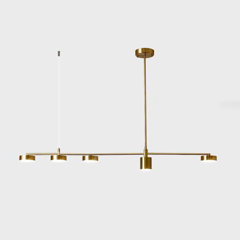 4/5-Light Modernism Golden Ceiling Light Metal Unique Kitchen Island Lighting