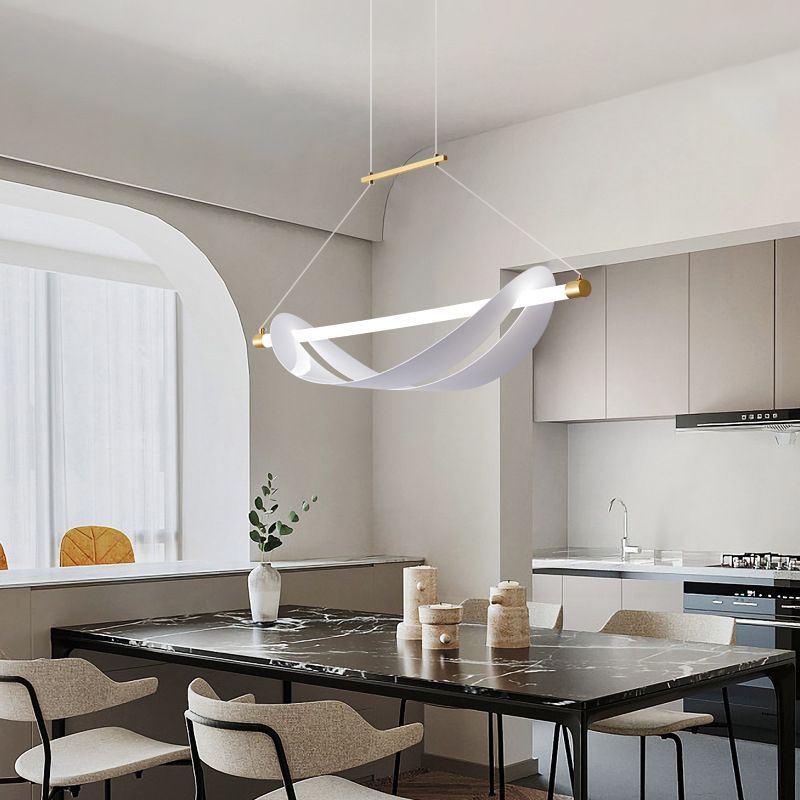 1-Light Geometric Island Pendant Lights Modern Metal Island Pendant Lighting