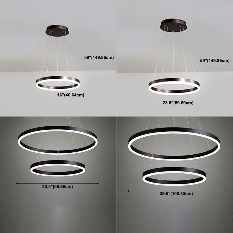 Adjustable 1 Light Linear Chandelier Lighting Fixtures Modern Style Metal Chandelier Light
