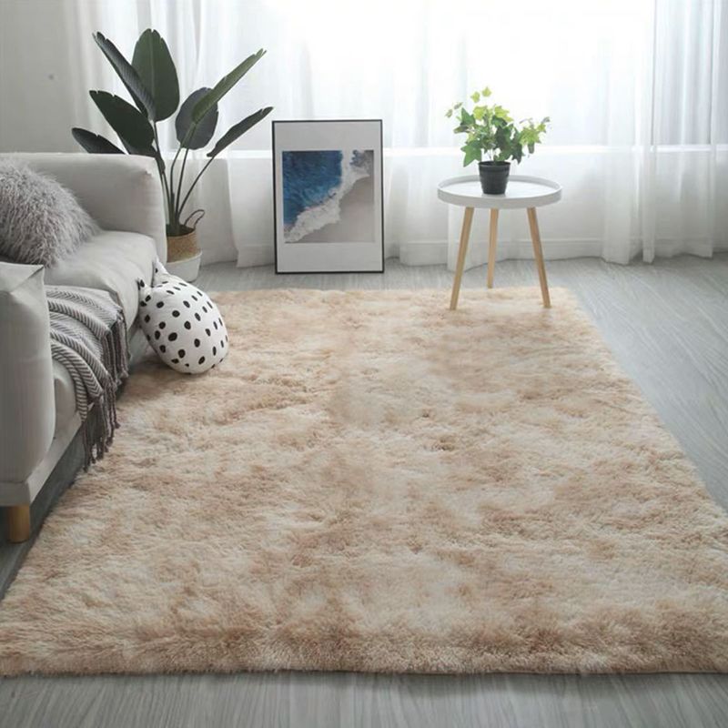 Light Gray Casual Rug Polyester Tie-dye Rug Washable Rug for Home Decor