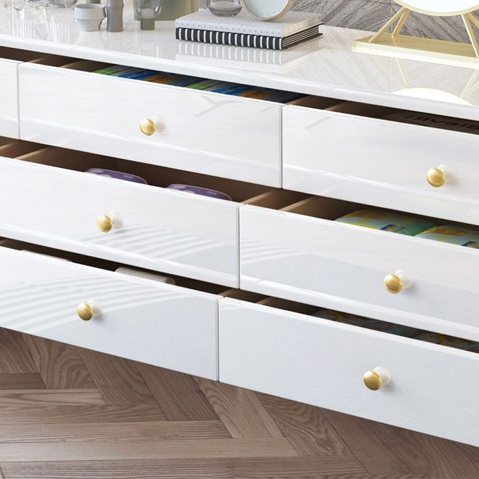 Modern Wood Dining Buffet Simple Credenza with Drawer for Living Room without Mirror