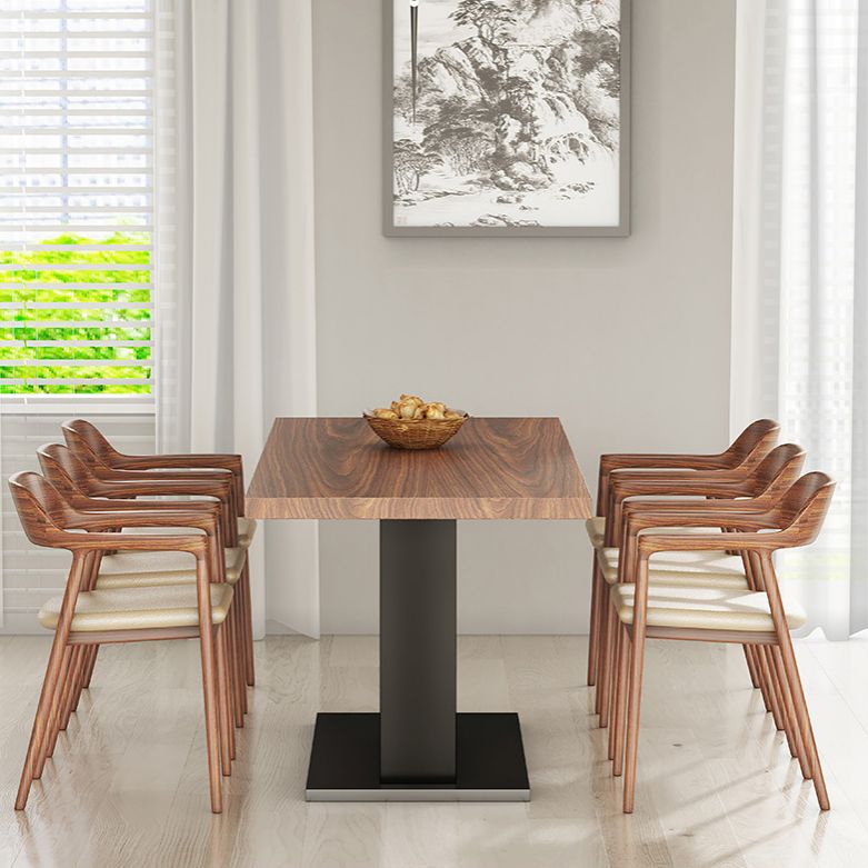 Modern Rectangle Wood Dining Table Set 1/2/5/7 Pieces Dining Set for Home Use