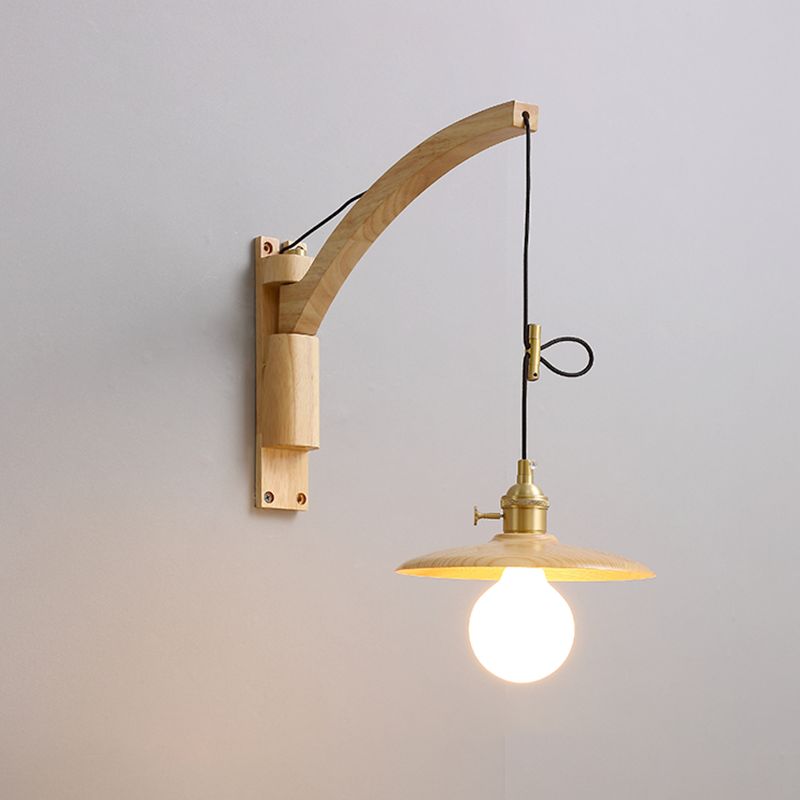 Wood Wall Sconce Light Modern Creative Wall Light for Bedroom