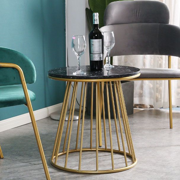 20.47" Tall Contemporary Style Side End Table Metal Round Sofa Side Accent Table