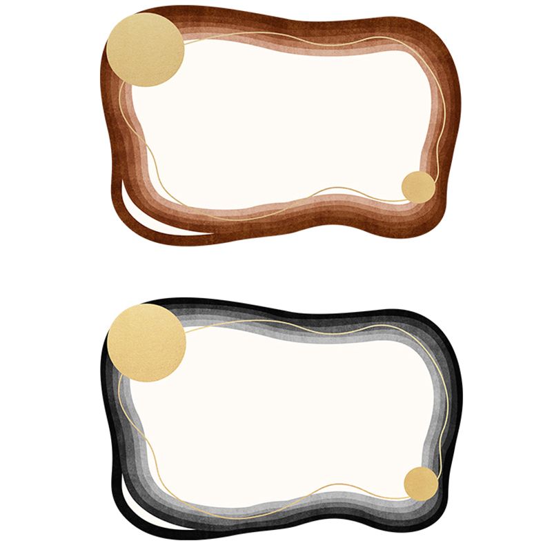 White Minimalist Area Carpet Polyester Abstract Carpet Non-Split Indoor Rug for Home Decoration