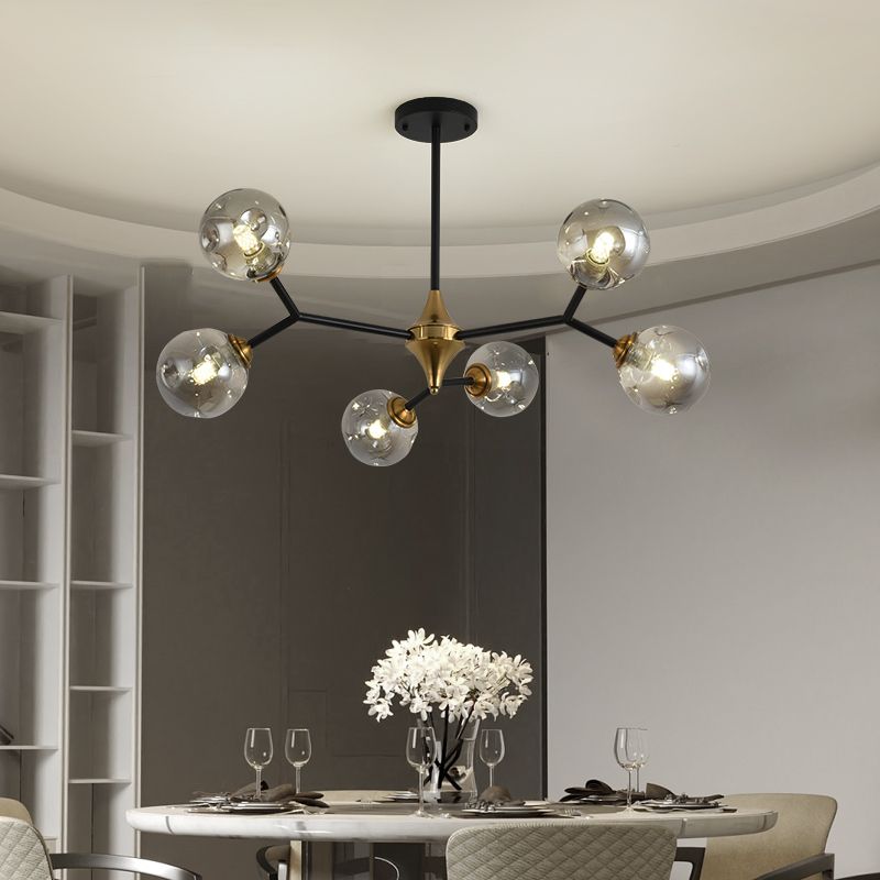 Modern Metal Chandelier Light Fixtures Multi-Head Suspension Pendant Lights for Restaurant