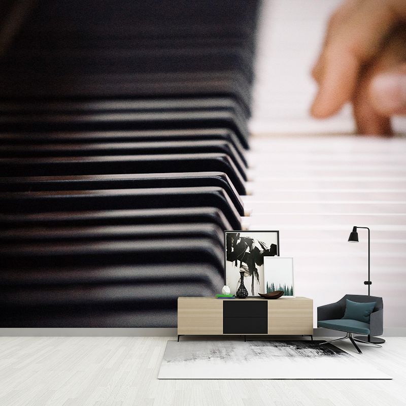 Customized Contemporary Piano Mural Mildew Resistant for Sitting Room Bedroom