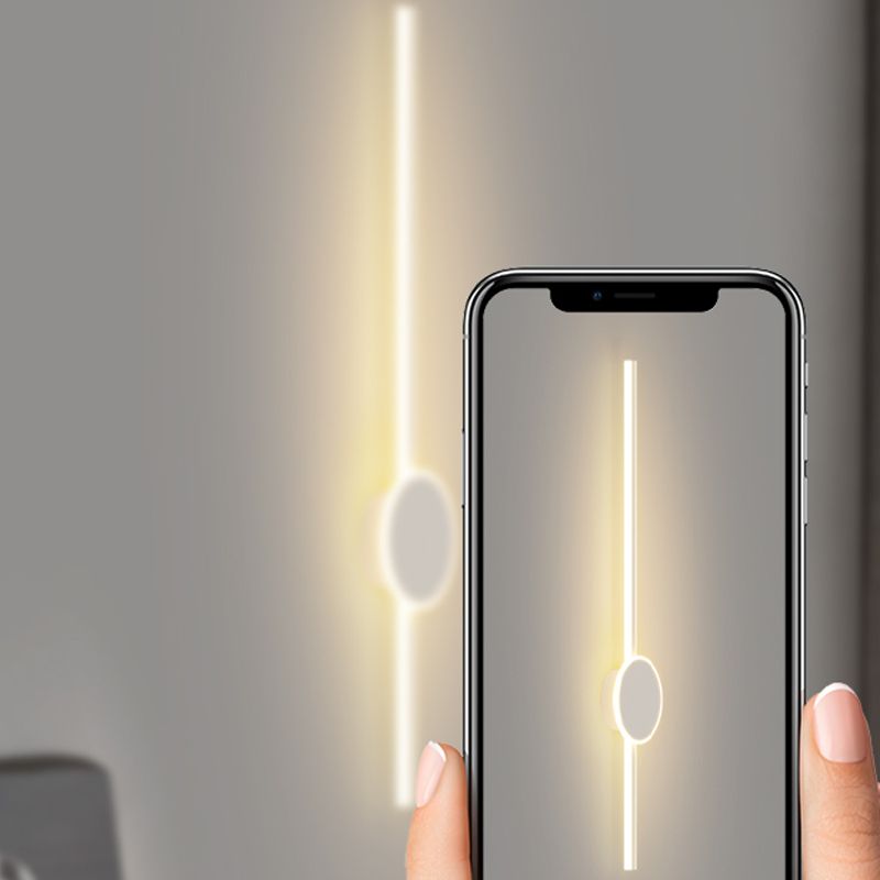 Metal Geometric Shape Wall Light Modern Style 1-Light Wall Mounted Light Fixture in White