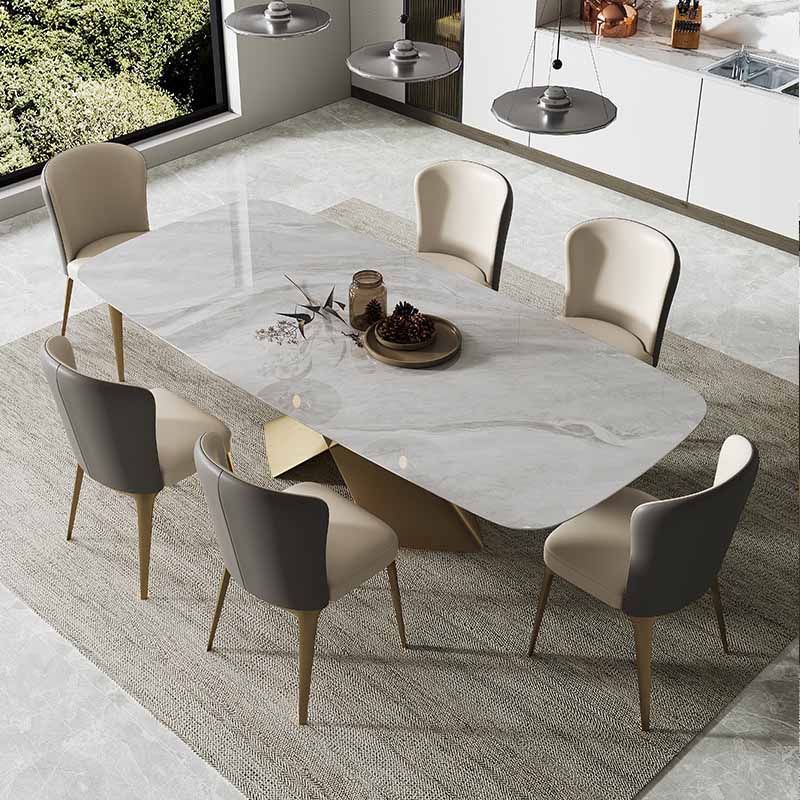 Sillas de comedor de estilo moderno Sillas Parsons laterales sin brazos de metal para cocina
