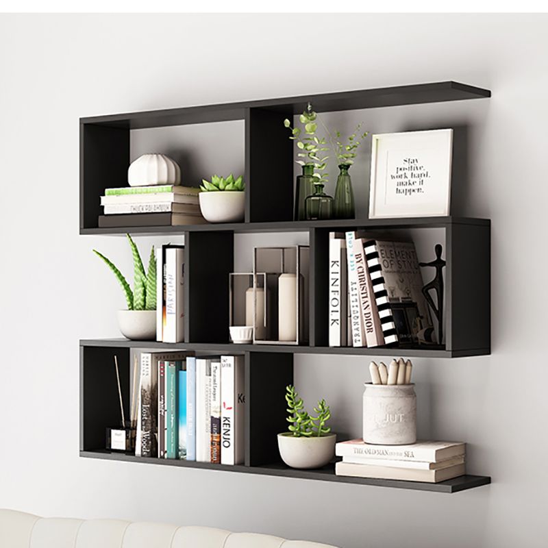 Floating Wall Mounted Shelf Bookcase Soild Wood Book Shelf for Study Room