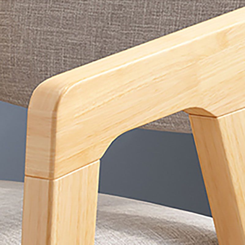 Contemporary Kitchen Chairs Dining Arm Side Chair with Wooden Legs