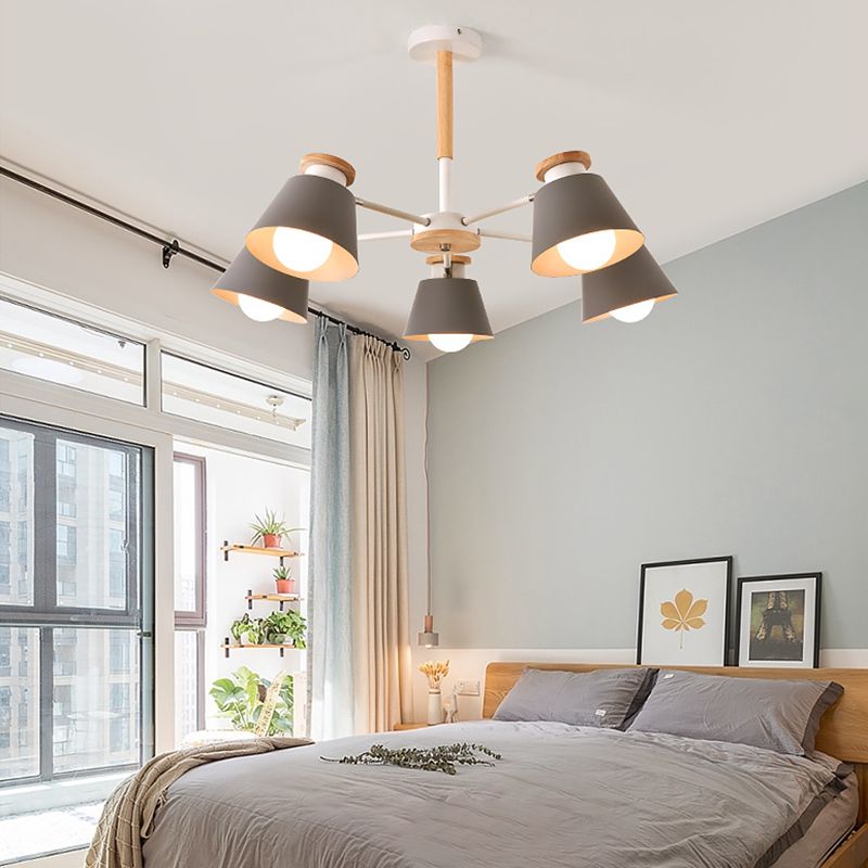 Modern Simplicity Bowl Chandelier Light Fixtures Metal Hanging Pendant Lights for Living Room