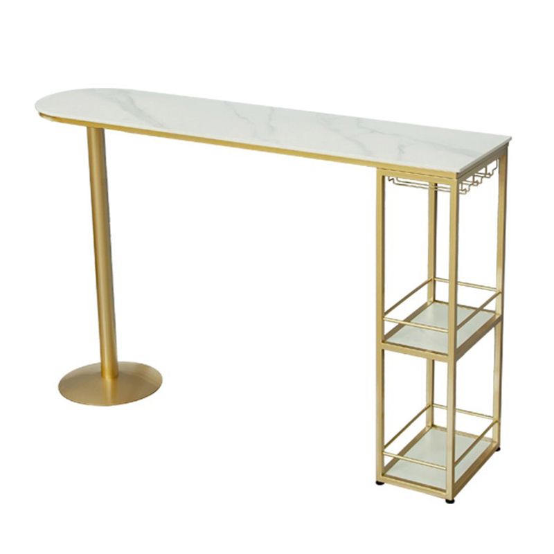 Modern Style Stone Bar Table Set 1/2/3 Pcs Specialty Bar Set for Indoor