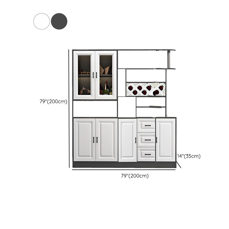 Modern Bar Pulls White and Gray Cabinets Included Wood Accent Cabinet