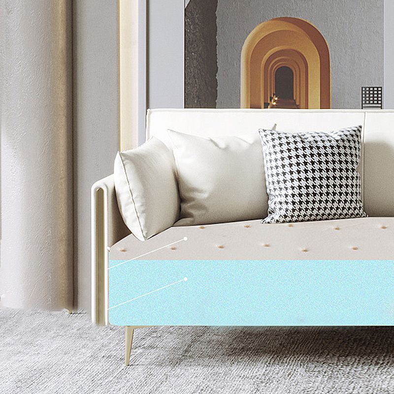 Braccio ad incasso beige cuscino posteriore divano vera in pelle originale resistente alle macchie