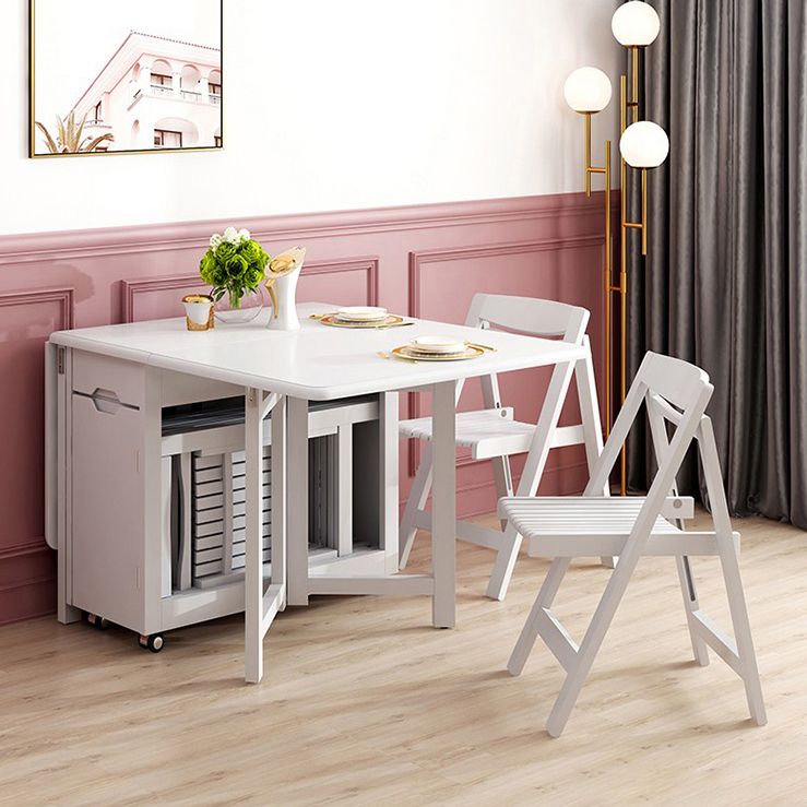Rectangle Shape Table Contemporary Folding Dining Room Collection for Home