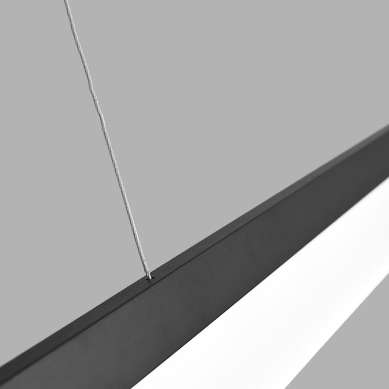 Linear Metal LED Island Light Fixture Modern Ceiling Pendant Light for Office