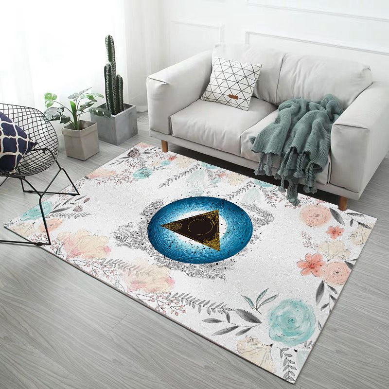 Modern Geometry Rug Polyester Rug Stain Resistant Carpet for Home Decor