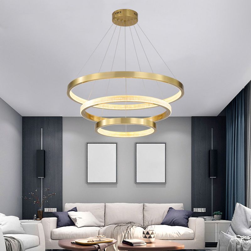 Simplicity Multi-Layer Suspended Lighting Fixture Acrylic Hanging Ceiling Fixture for Restaurant