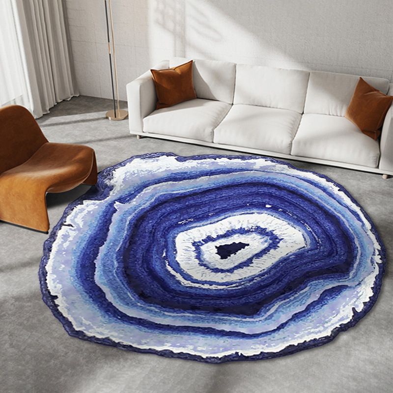 Brown Casual Carpet Polyester Graphic Rug Stain Resistant Rug for Drawing Room