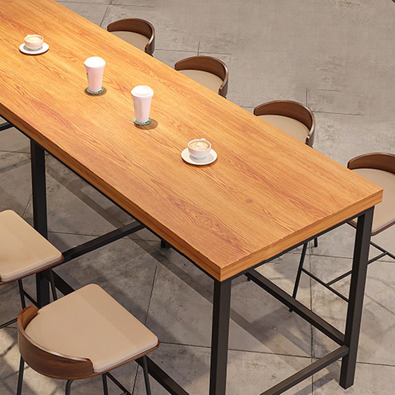 1/5/9 Pieces Modern Wood Bar Table Set Counter Table with Upholstered Stools