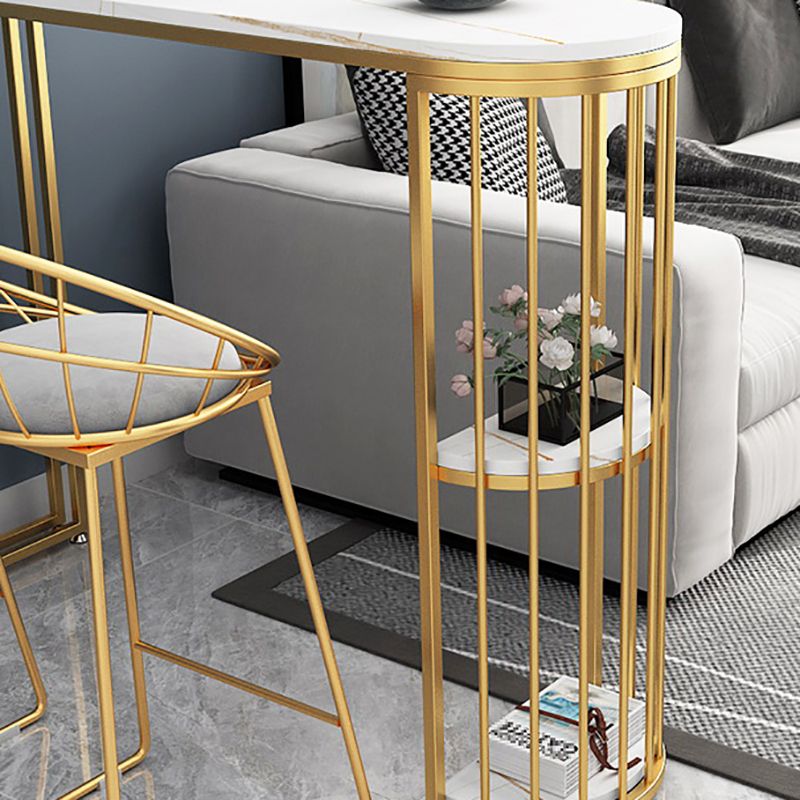 Modern Stone Bar Table Set 1/3 Pieces Fixed Bistro Set for Indoor