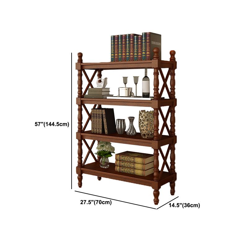 Scandinavian Study Room Bookshelf Solid Wood Etagere Bookcase
