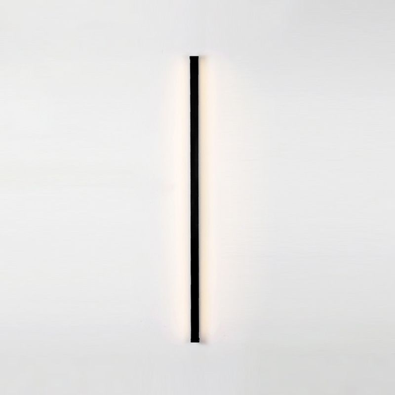 Black Rectangular Wall Light Sconces Modern Style Aluminum 1-Light Wall Lamps