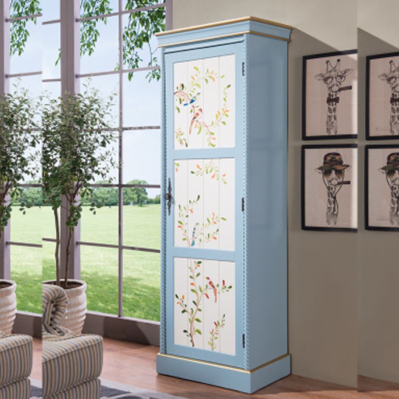 Coastal Storage Cabinet for Bedroom Matte Finish Birch Wood Cabinet