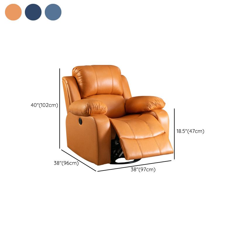 Standard (No Motion) Recliner Chair Faux Leather Home Theater Recliner