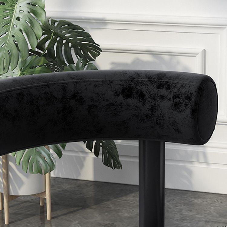 Silla lateral de terciopelo estilo diseñador, respaldo abierto, acabado mate, silla de comedor