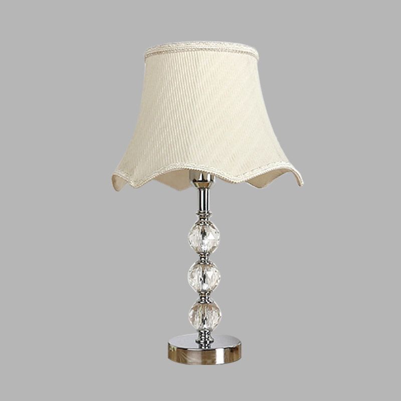 Pleine de chevet de salon festoné Light Crystal Crystal 1 Light Beige / Brown Light Light avec garniture tressée