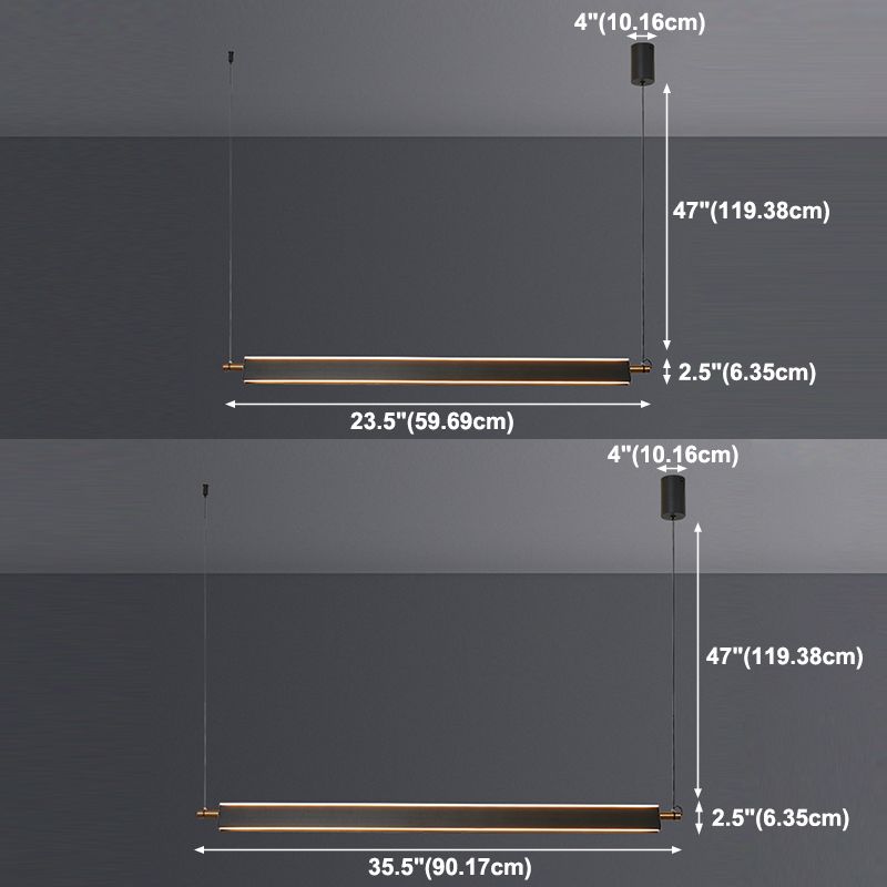LED Linear Pendant Chandelier Contemporary Pendant Lighting for Living Room