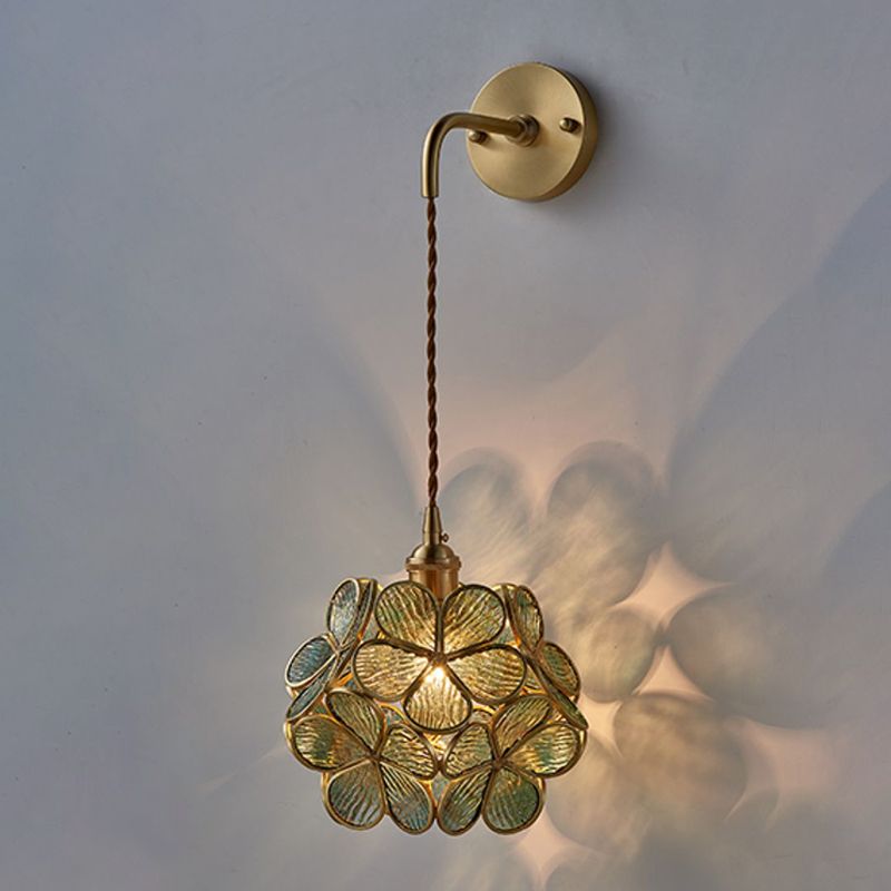Nordic Style Copper Wall Light Colorful Ball Shape Wall Lamp for Living Room