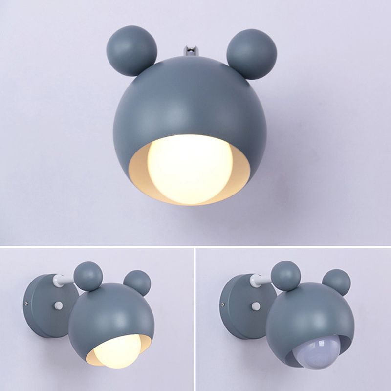 Nordic Modern Simple Children Style Panda Macaron Bedroom Wall Lamp