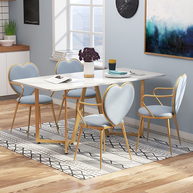 Arm Solid Back Dining Chair Nordic Design Upholstered Dining Chairs