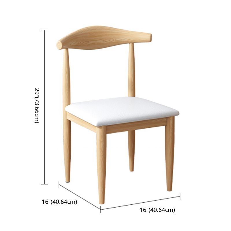 Contemporary Fixed Solid Wood Dining Room Table with 4 Solid Wood Legs Kitchen Dining Set