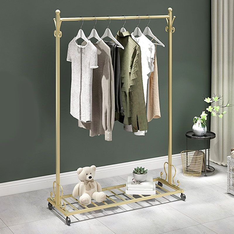 Glam Coat Hanger Metal No Distressed Entryway Kit With Storage Shelving