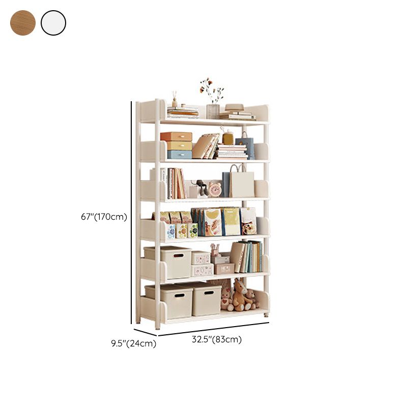 Engineered Wood Bookshelf Standard Open Back Scandinavian Bookcase