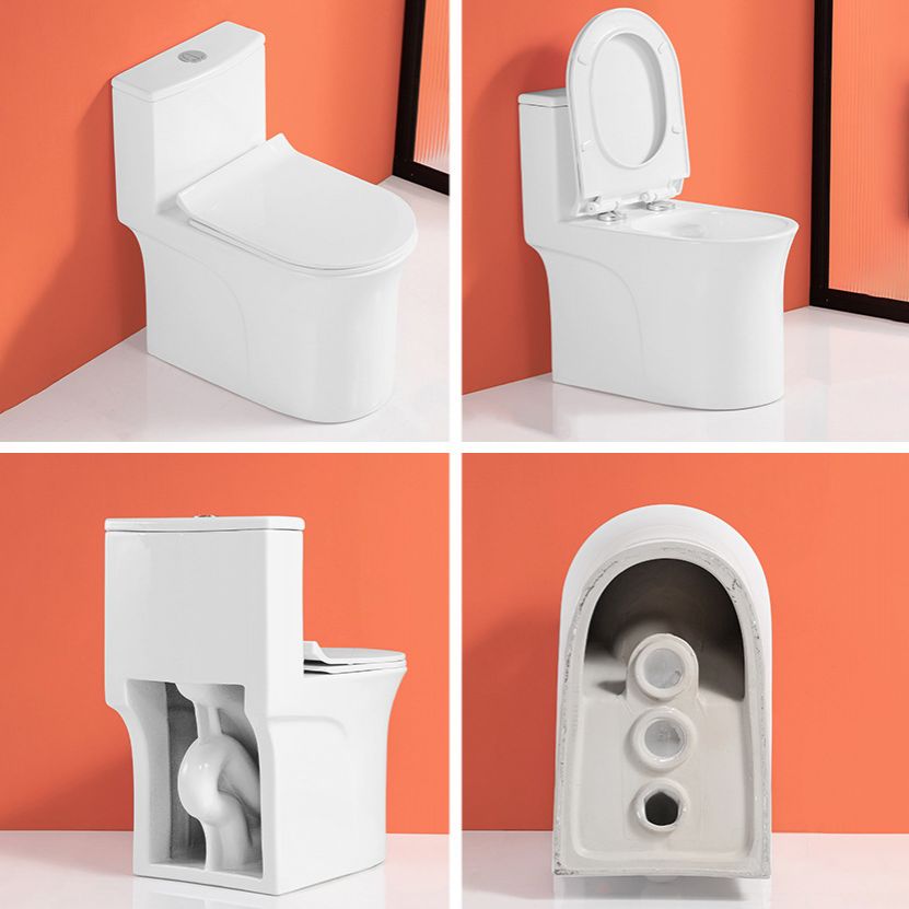 Floor Mounted Porcelain Toilet One-Piece Toilet Modern Flush Toilet