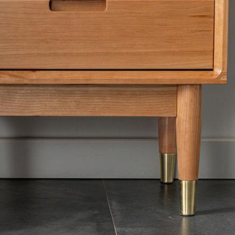 Mid-Century Modern Rectangle Accent Chest Solid Wood Straight Legs Chest