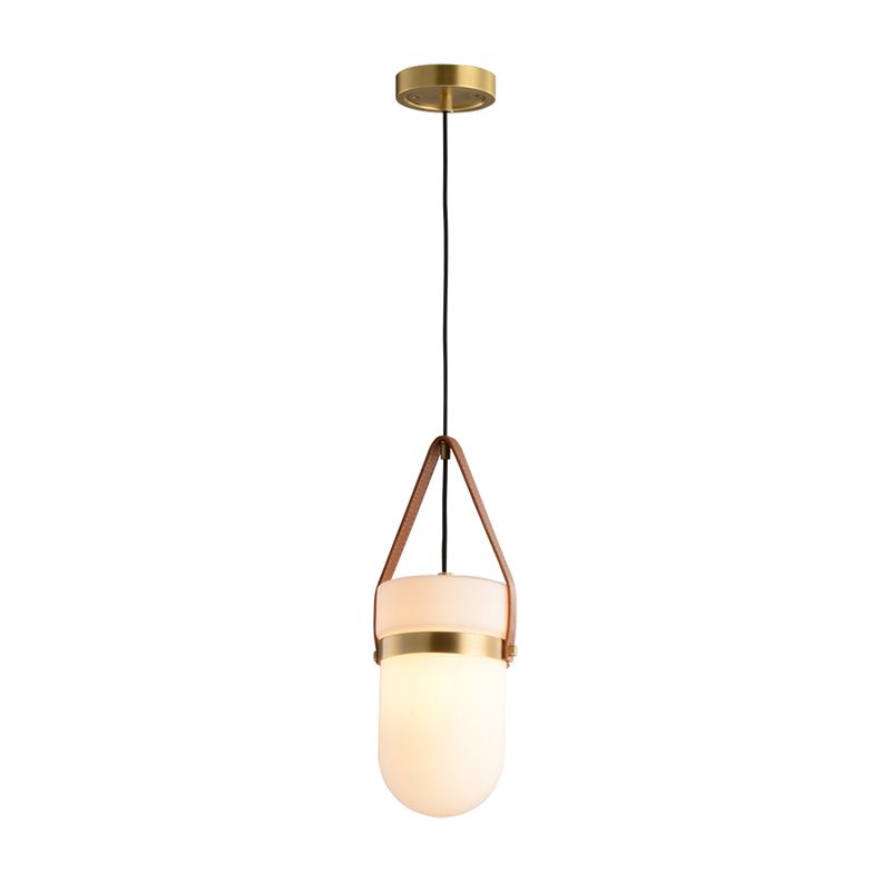 Lámpara colgante de cilindro Class blanco contemporáneo 1 cabezal dormitorio colgante de techo accesorio