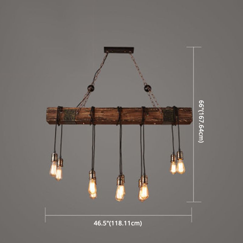 COLORE DI LEGGIO LUCE PENDANTE ISLANDE RETTANGOLARE IN INDUSTRIALE LUCE DI BACCHIO DI INGGIO